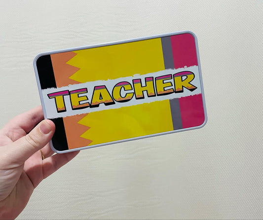 Pencil Teacher Tin