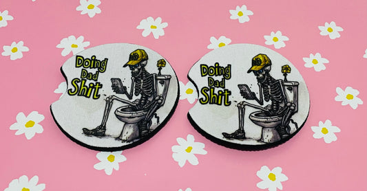 Doing Dad Shit - car Coaster set of 2