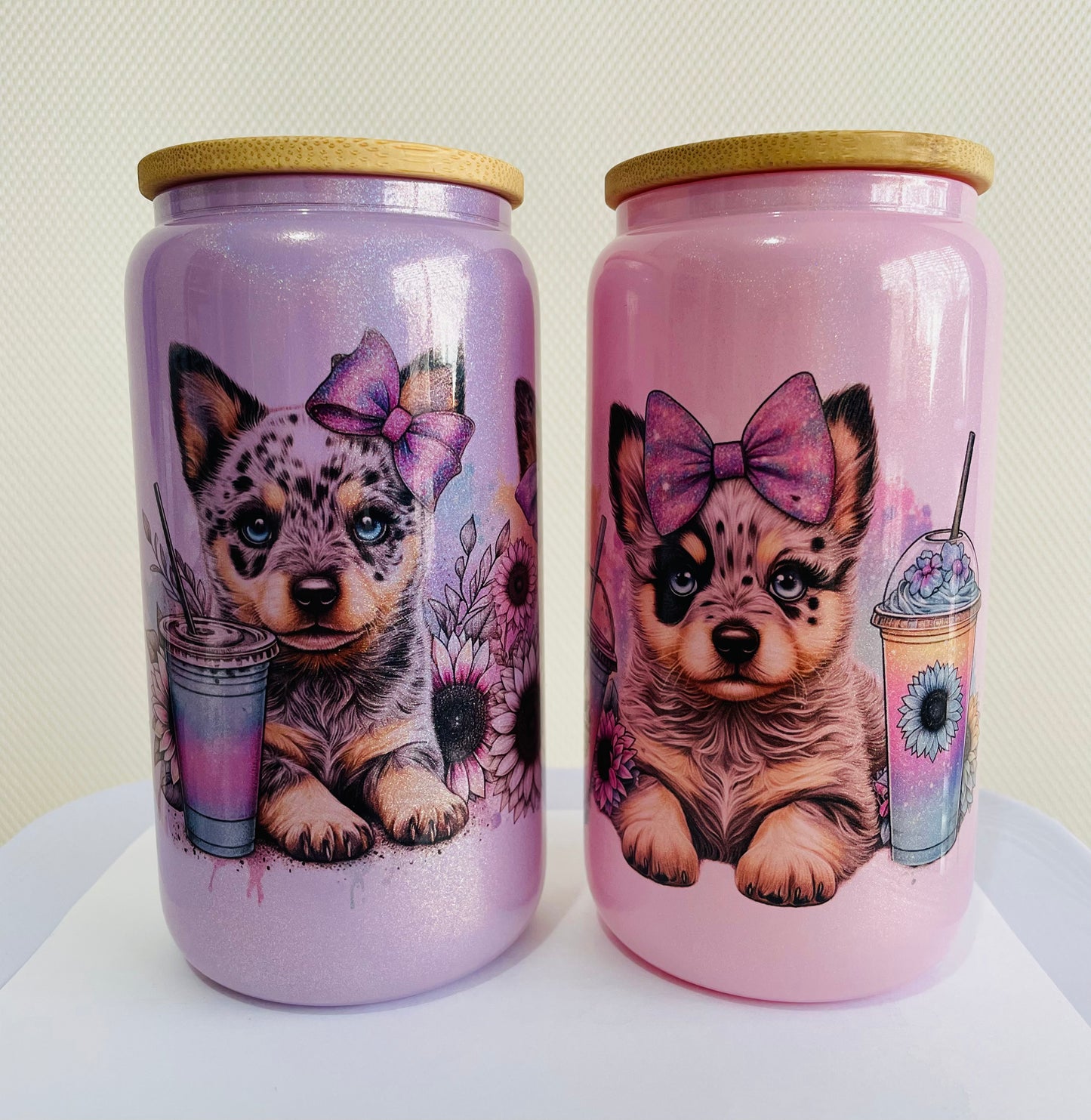 16oz Shimmer Dog Tumblers