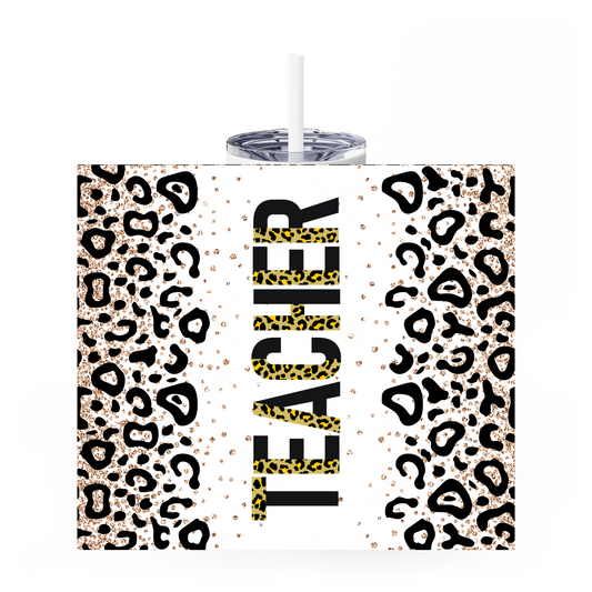 Leopard Print Teacher 20oz Tumbler