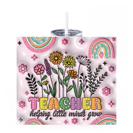 Rainbow Teacher Tumbler