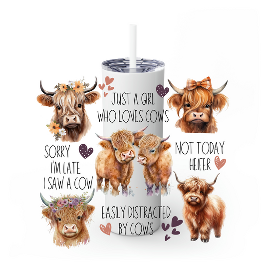 Just a girl who loves Cows 20oz Tumbler