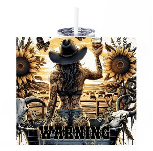 Warning 20oz Tumbler